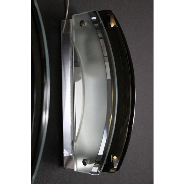 Sconces in Smoked and Light Green Glass in the style of Max Ingrand, 1960s, Set of 2 For Sale - Image 9 of 15