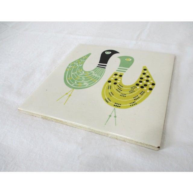 Mosaic Tile Co. Prototype Mid Century Bids Tile by Mosaic Tile Company For Sale - Image 4 of 6