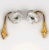 1910 French Art Nouveau Gilt Bronze Dragonfly Wall Sconces Satin Glass Rose Shades a - Pair For Sale In Miami - Image 6 of 12
