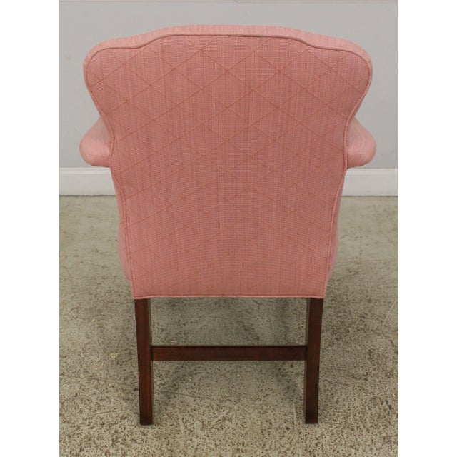 Southwood Inlaid Solid Mahogany Federal Upholstered Armchair For Sale - Image 4 of 13