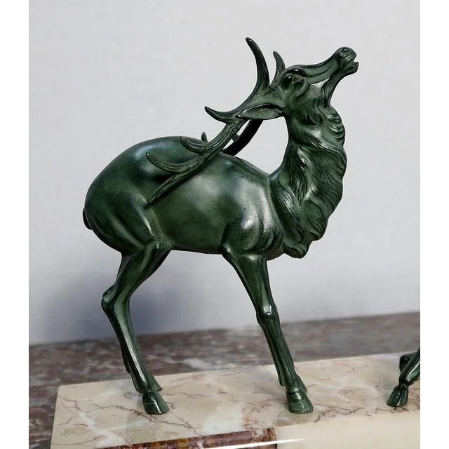 1920s Art Deco Stag & Deer, 20th-Century For Sale - Image 5 of 18