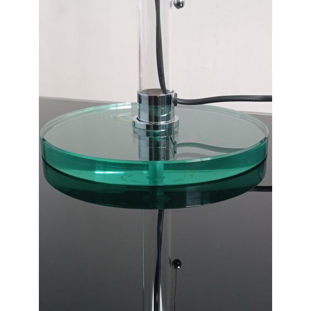1970s Bauhaus Valentino Lamp n Chrome Plating and Glass from Metalarte, 1976 For Sale - Image 5 of 13
