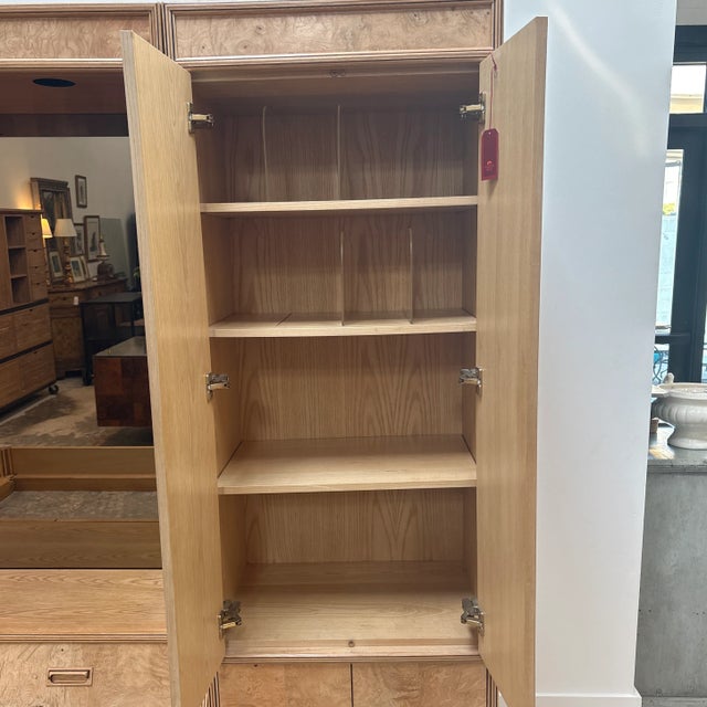 Late 20th Centuryv Attributed to Henredon Scene Two Burl King Bedroom Set For Sale - Image 9 of 12