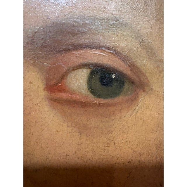 Victorian 19th‑Century Framed Oil Portrait of a Gentleman Holding Document — Antique Victorian Painting For Sale - Image 3 of 12