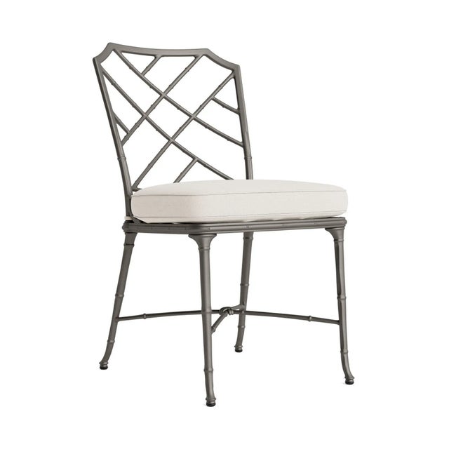 Brown Jordan Calcutta Side Chair, Mica frame with Fusion Natural fabric For Sale - Image 12 of 12