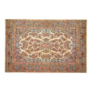 Antique Persian Kerman Oriental Rug, Room Size, with a Central Medallion