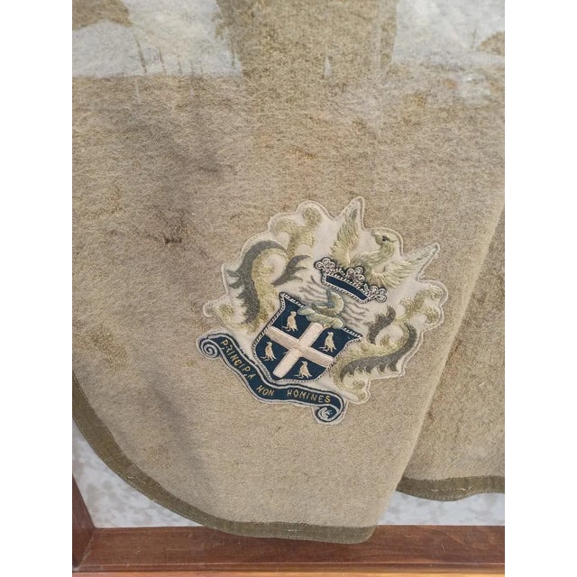 Unique antique framed equestrian horse blanket from the famous Electra Havermeyer Webb Farm dated 1915. A great piece of...