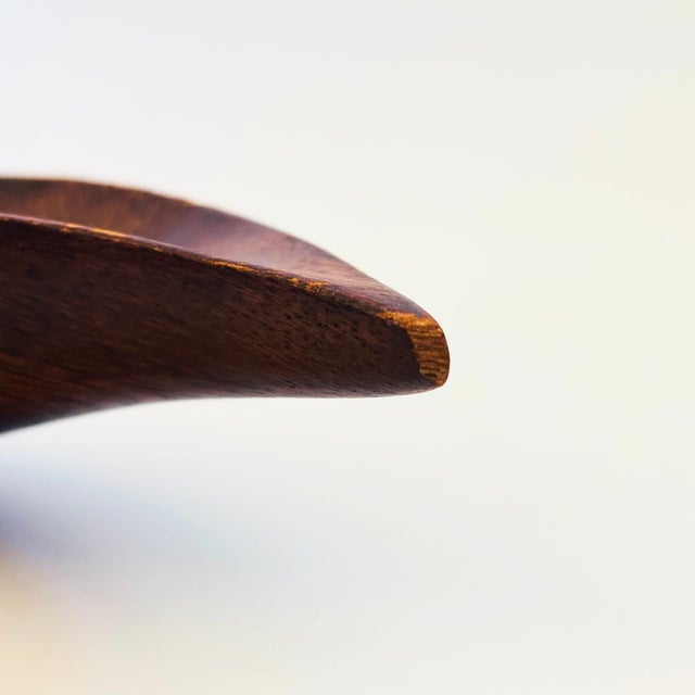 Brown Long Vintage Curved Wood Tray For Sale - Image 8 of 10