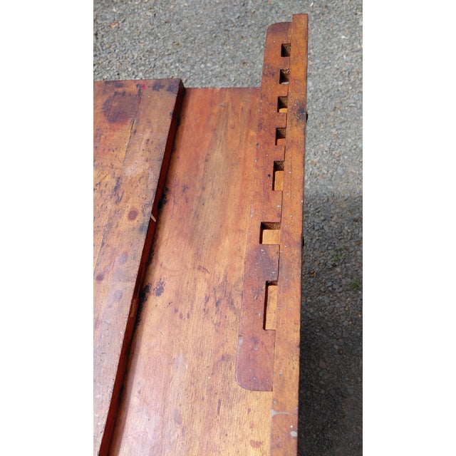 Antique C. Christiansen Workbench Kitchen Island Industrial Work Table For Sale - Image 13 of 13