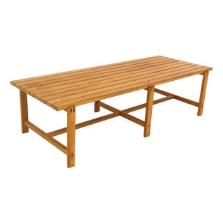 Scandinavian Pine Bench, Sweden, 1970s For Sale