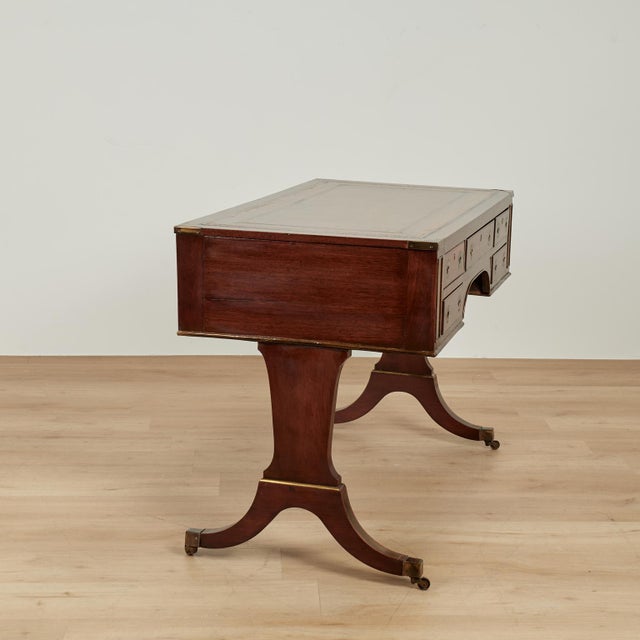 Antique English Leather Top Desk For Sale - Image 12 of 16