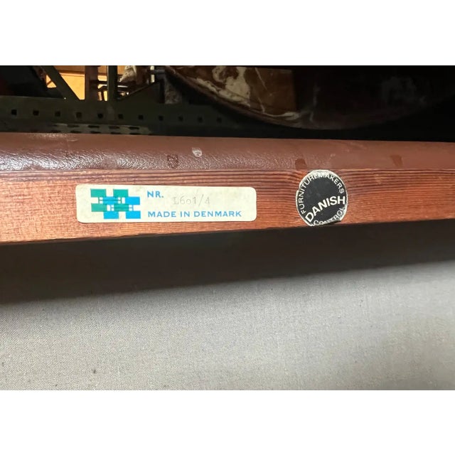 Wood Mid Century Danish Leather Sofa by Erik Worts For Sale - Image 7 of 7