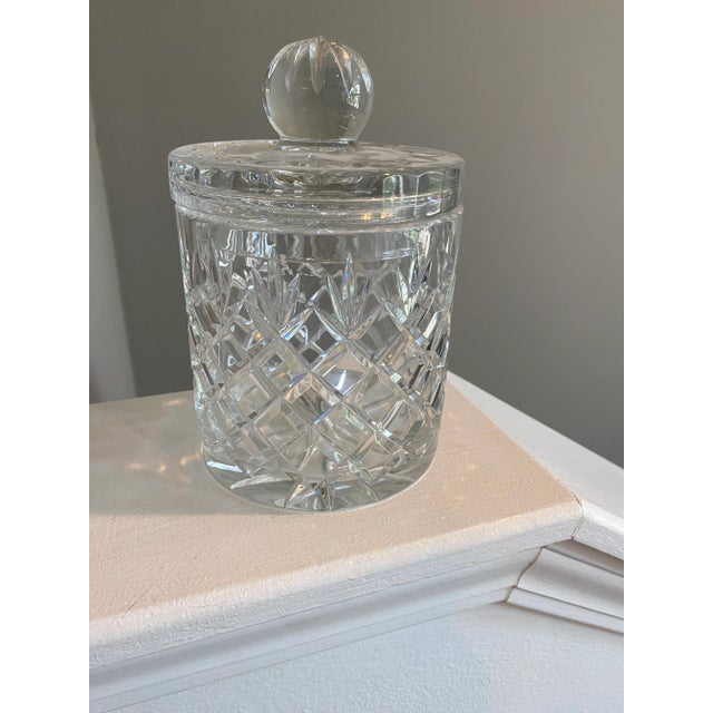 1920s Traditional Cut Glass Covered Biscuit Jar For Sale - Image 4 of 7