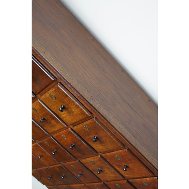 Large Dutch Oak Apothecary Cabinet, 1920s For Sale - Image 16 of 18