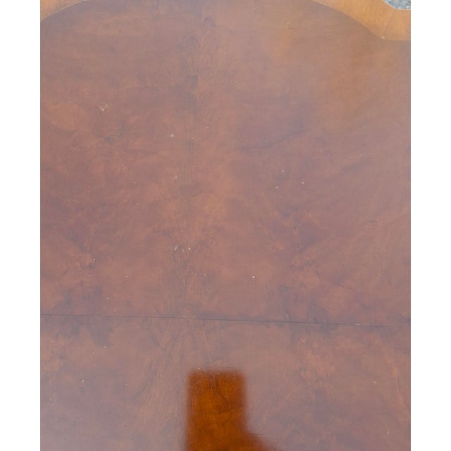 Late 20th Century Regency Style Banded Mahogany Two-Tier Side Table For Sale - Image 10 of 10