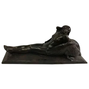 Paul Sylvester Bronze French Sculpture "Leda and the Swan"