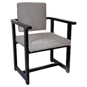Italian Modern Upholstered Wooden Armchair, 1970s