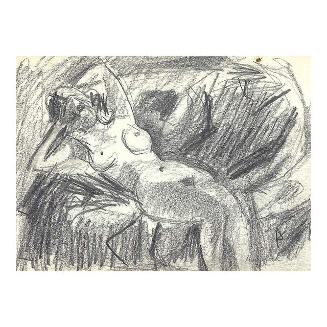 1960s Robert Angeloch Female Nude Drawing For Sale