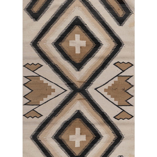 Tan Antique Navajo Style Rug 3'7 X 6'9 For Sale - Image 8 of 8