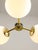 Mid-Century Modern Italian Pendant Light in Brass and Opaline Glass, 1960s For Sale - Image 5 of 15