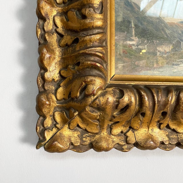 Italian Artist, Mid-Century Modern Composition, Oil Painting, 1950s, Framed For Sale - Image 10 of 14