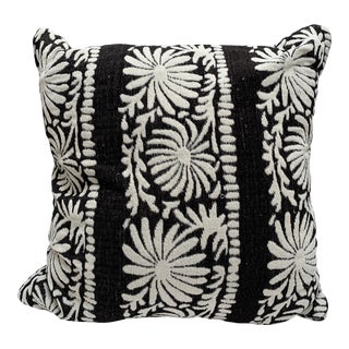 Large Black and White Decor Cushion For Sale