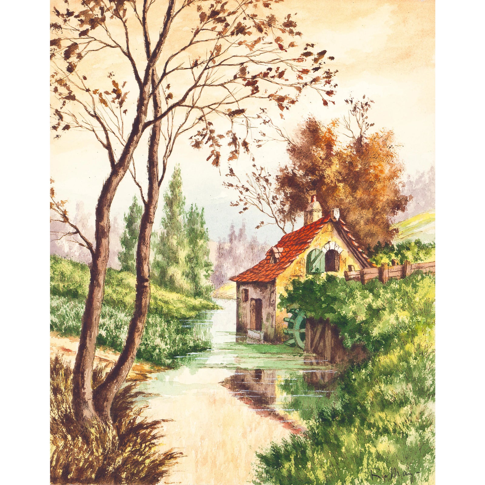 Original 1939 Watercolor 