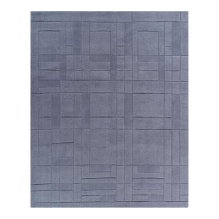Frank Lloyd Wright Foundation x SURYA Luxuries Handmade Rug Charcoal 8x10 For Sale