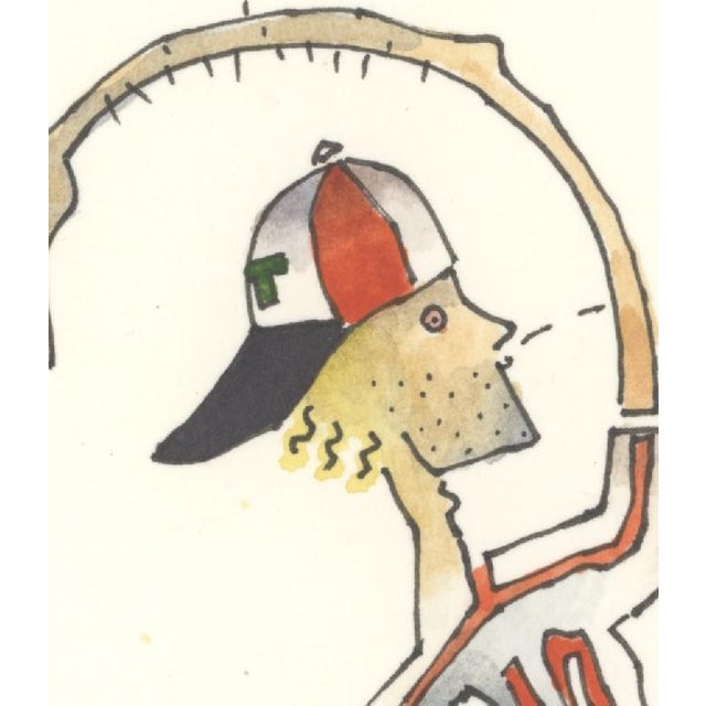 This 7in X 7in painting represents another one of Steve's Styles. It is a cartoon picture painted in acrylic on poster board.