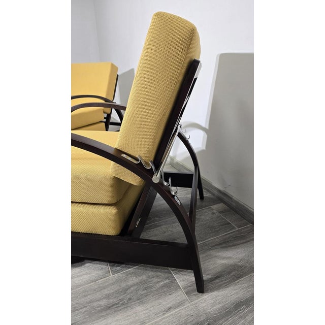 Set of Art Deco Armchairs attributed to Jindrich Halabala For Sale - Image 6 of 14