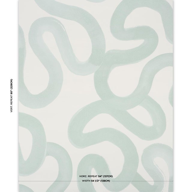 Hadiya Williams' Trace wallpaper in ice features a winding, gestural design based on an original acrylic painting. Its...