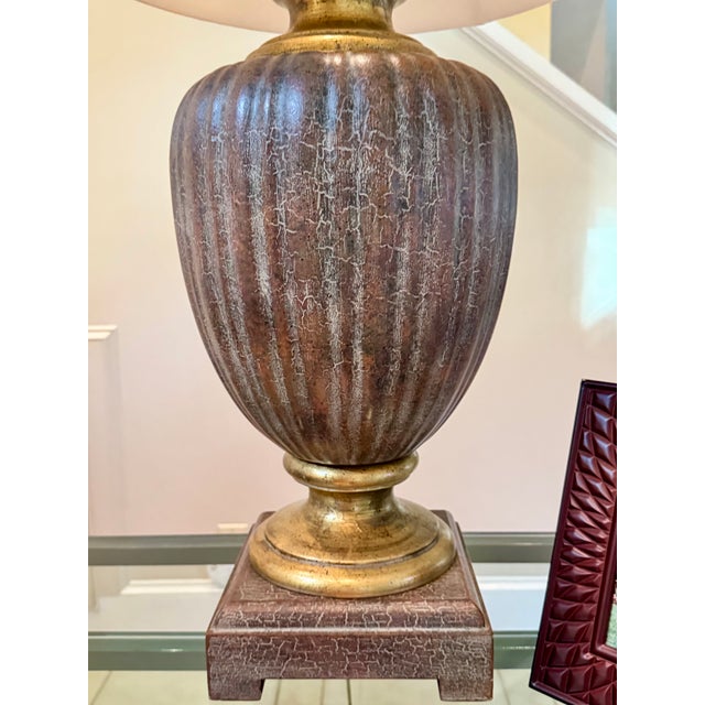 Transitional Pair of Urn Lamps For Sale - Image 3 of 9