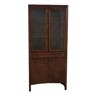 Stickley Arts & Crafts Mission Oak Highlands Display Cabinet For Sale