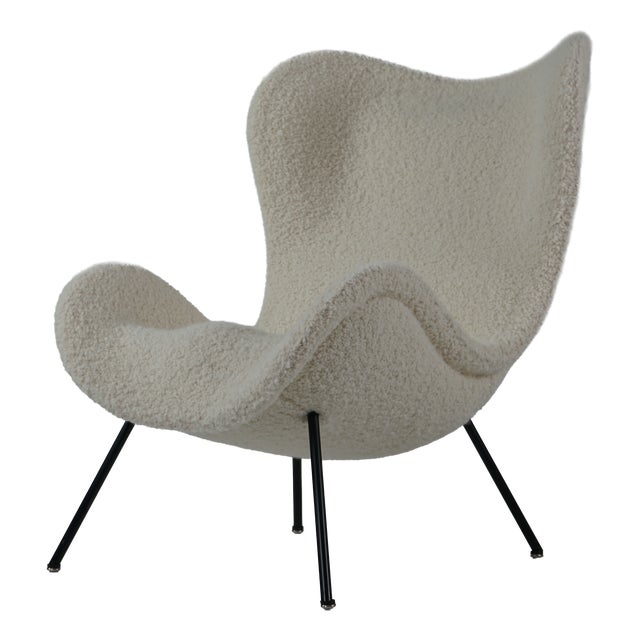 Madame Lounge Chair with Dedar Boucle Fabric by Fritz Neth for Correcta, 1950s For Sale