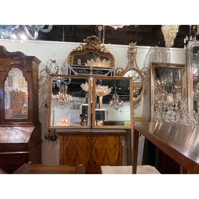 Pair of French Transitional Giltwood Mirrors For Sale In Dallas - Image 6 of 8