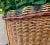 Camel Late 20th-Century Stylish Rattan & Willow Pedestal Base Media, Plant, Catchall Basket For Sale - Image 8 of 12