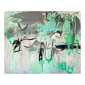 Contemporary Abstract Acrylic and Pastel on Canvas "The Seventeenth Tide" by Macha Poynder