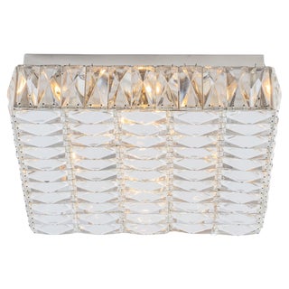 Large Faceted Crystal Flush Mount in the Style of Kinkeldey, Germany, 1960s For Sale