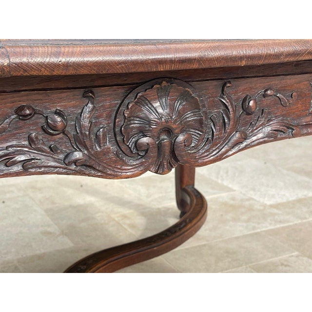 Wood Louis XV Style Dining Table in Oak For Sale - Image 7 of 14