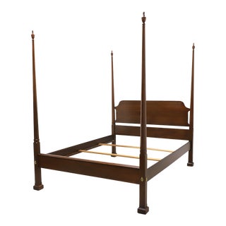 Henkel Harris 170 15 Genuine Black Walnut Queen Size Pencil Post Bed For Sale