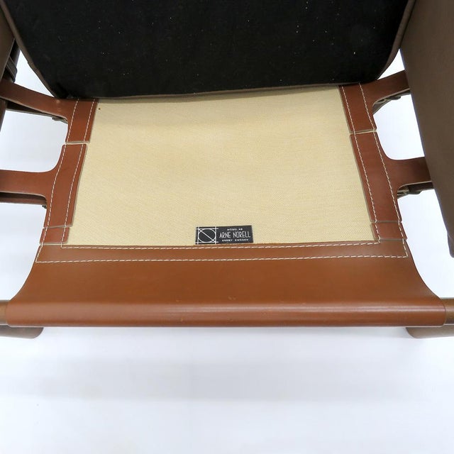 Scandinavian Modern Arne Norell ‘Inca’ Leather Chair, 1970 For Sale - Image 10 of 10