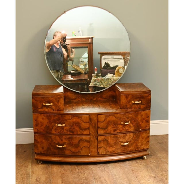 Art Deco Dressing Table in Burr Walnut, 1930 For Sale - Image 3 of 16