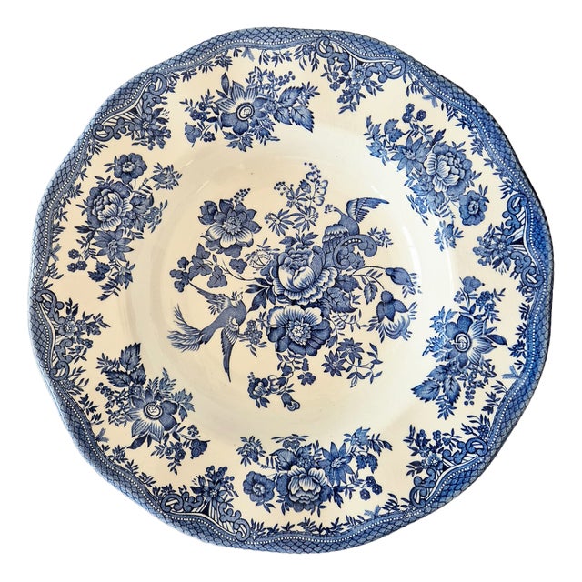 Vintage Blue and White Asiatic Pheasants Transferware Plates by Wedgwood, 1970, Set of 6 For Sale