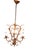 Gold Italian Gilt Metal Foliate Chandelier C. 1940/60's For Sale - Image 8 of 12