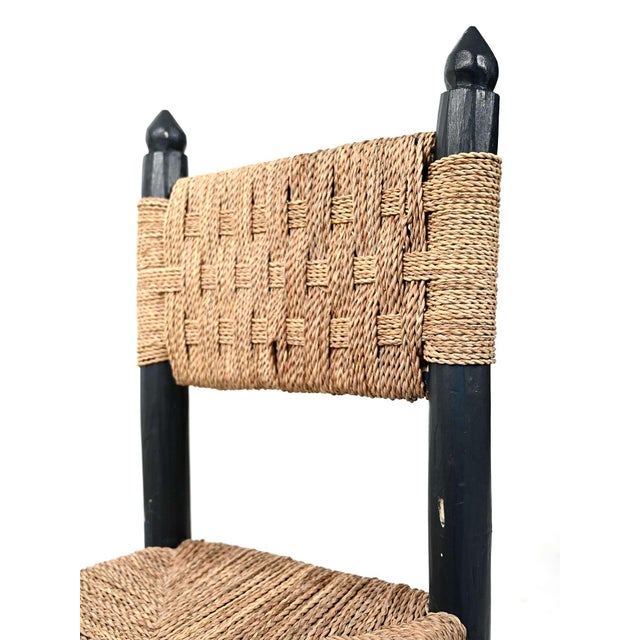 Moroccan Wooden Chairs, 1960s, Set of 5 For Sale - Image 11 of 14