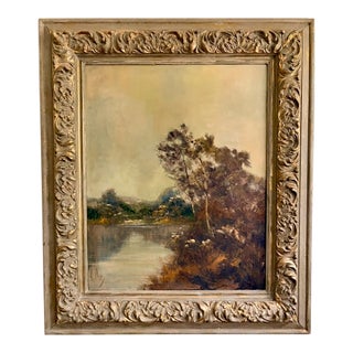 Late 19th Century Impressionist Landscape Signed Lower Left by A. Penn For Sale