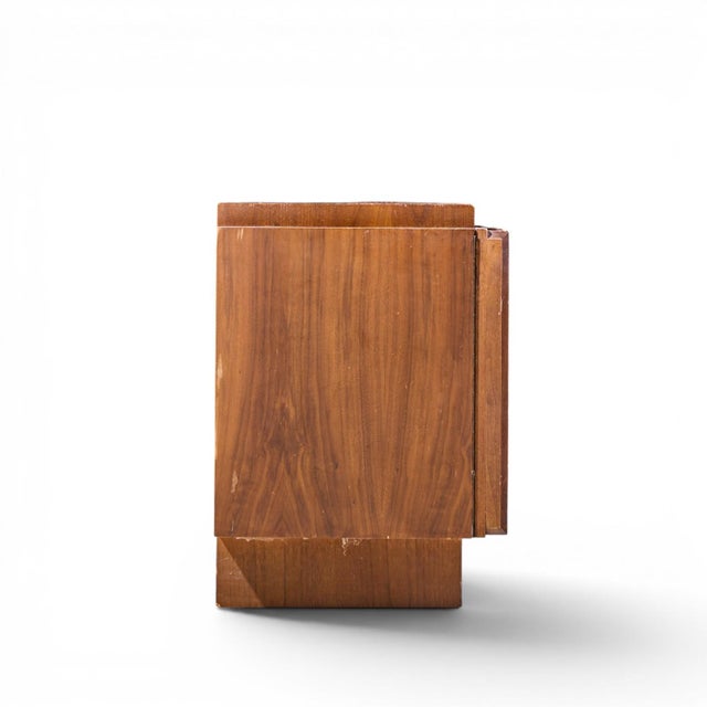 Tobago Brutalist Mid Century Walnut Nightstands - Pair For Sale - Image 4 of 11