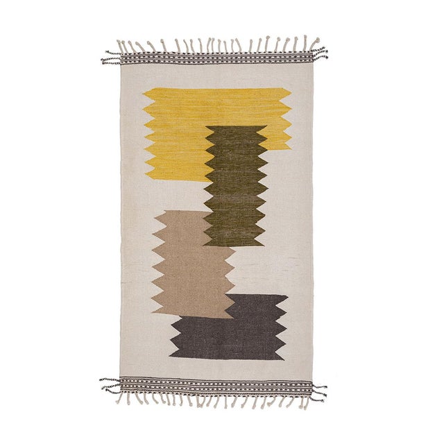 Handwoven Wool Rug by Azele Studio For Sale - Image 9 of 9