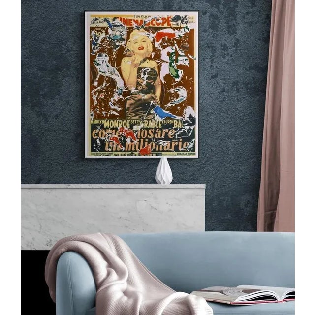 Artwork sold in perfect condition Color silkscreen and collage on Fedrigoni Watercolor Paper 300 gr. Hand signed and...