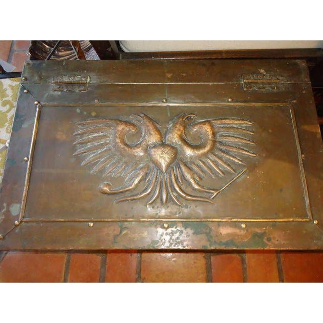 Antique Brass Firewood Box Chairish